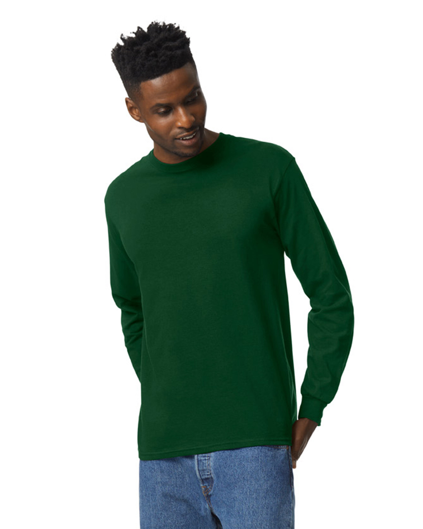 Gildan Premium Dark Green Pure Cotton T-Shirt